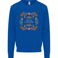 To the Woods Nature Outdoors Kids Sweatshirt Jumper Royal Blue