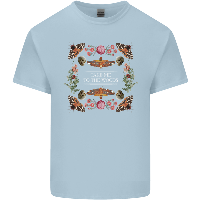 To the Woods Nature Outdoors Kids T-Shirt Childrens Light Blue