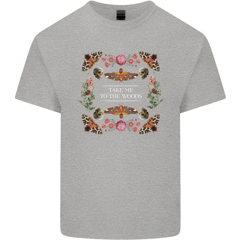 To the Woods Nature Outdoors Kids T-Shirt Childrens Sports Grey