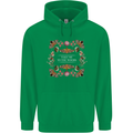 To the Woods Nature Outdoors Mens 80% Cotton Hoodie Irish Green