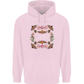 To the Woods Nature Outdoors Mens 80% Cotton Hoodie Light Pink