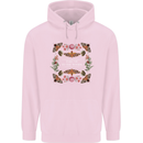 To the Woods Nature Outdoors Mens 80% Cotton Hoodie Light Pink