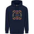 To the Woods Nature Outdoors Mens 80% Cotton Hoodie Navy Blue