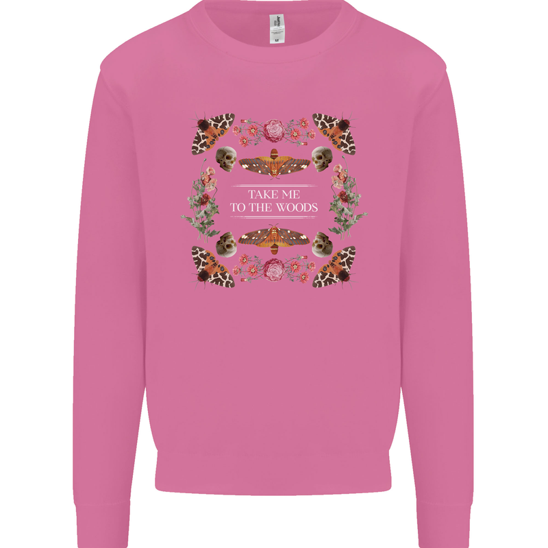 To the Woods Nature Outdoors Mens Sweatshirt Jumper Azalea