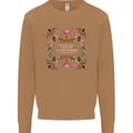 To the Woods Nature Outdoors Mens Sweatshirt Jumper Caramel Latte