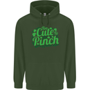 Too Cute to Pinch St. Patrick's Day Childrens Kids Hoodie Forest Green