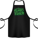 Too Cute to Pinch St. Patrick's Day Cotton Apron 100% Organic Black