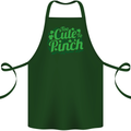 Too Cute to Pinch St. Patrick's Day Cotton Apron 100% Organic Forest Green