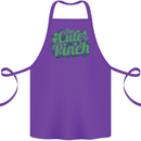 Too Cute to Pinch St. Patrick's Day Cotton Apron 100% Organic Purple