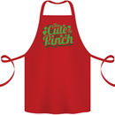 Too Cute to Pinch St. Patrick's Day Cotton Apron 100% Organic Red