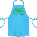 Too Cute to Pinch St. Patrick's Day Cotton Apron 100% Organic Turquoise