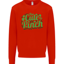 Too Cute to Pinch St. Patrick's Day Kids Sweatshirt Jumper Bright Red