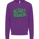 Too Cute to Pinch St. Patrick's Day Kids Sweatshirt Jumper Purple