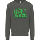 Too Cute to Pinch St. Patrick's Day Kids Sweatshirt Jumper Storm Grey