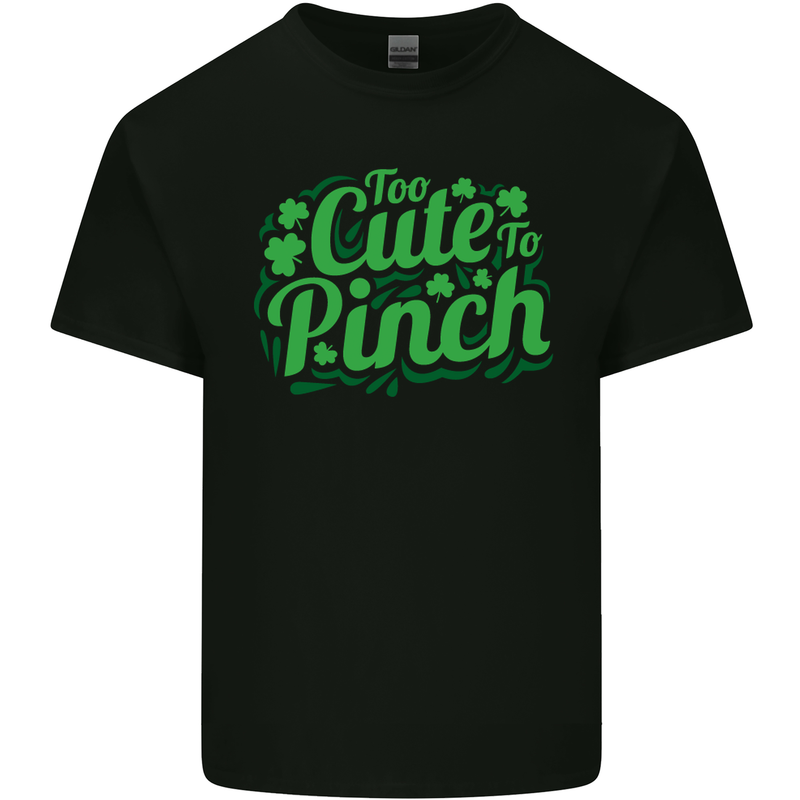Too Cute to Pinch St. Patrick's Day Kids T-Shirt Childrens Black