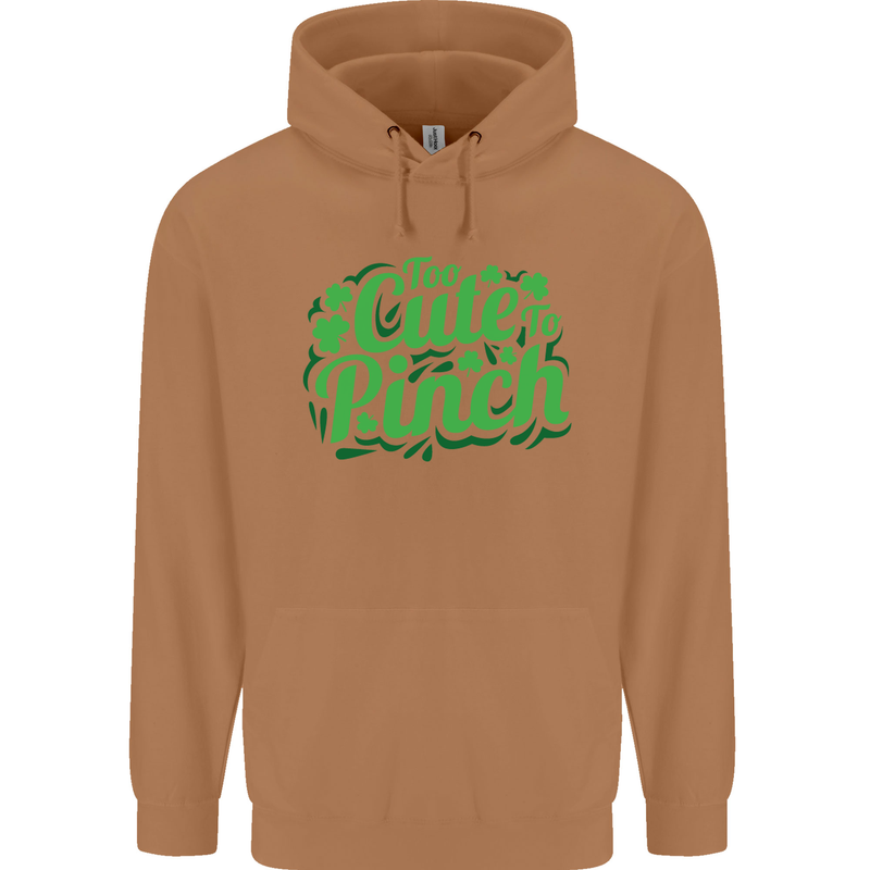 Too Cute to Pinch St. Patrick's Day Mens 80% Cotton Hoodie Caramel Latte