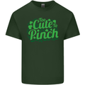 Too Cute to Pinch St. Patrick's Day Mens Cotton T-Shirt Tee Top Forest Green