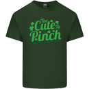 Too Cute to Pinch St. Patrick's Day Mens Cotton T-Shirt Tee Top Forest Green
