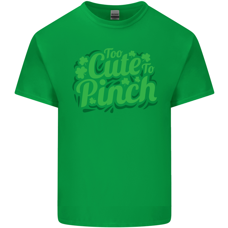 Too Cute to Pinch St. Patrick's Day Mens Cotton T-Shirt Tee Top Irish Green