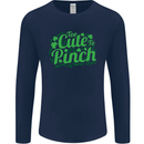 Too Cute to Pinch St. Patrick's Day Mens Long Sleeve T-Shirt Navy Blue