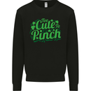 Too Cute to Pinch St. Patrick's Day Mens Sweatshirt Jumper Black