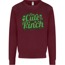 Too Cute to Pinch St. Patrick's Day Mens Sweatshirt Jumper Maroon
