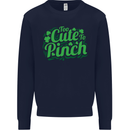 Too Cute to Pinch St. Patrick's Day Mens Sweatshirt Jumper Navy Blue