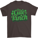 Too Cute to Pinch St. Patrick's Day Mens T-Shirt Cotton Gildan Dark Chocolate