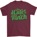Too Cute to Pinch St. Patrick's Day Mens T-Shirt Cotton Gildan Maroon