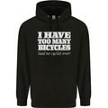 Too Many Bicycles Said No Cyclist Cycling Childrens Kids Hoodie Black
