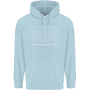 Too Many Bicycles Said No Cyclist Cycling Childrens Kids Hoodie Light Blue