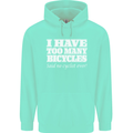 Too Many Bicycles Said No Cyclist Cycling Childrens Kids Hoodie Peppermint