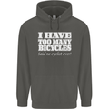 Too Many Bicycles Said No Cyclist Cycling Childrens Kids Hoodie Storm Grey