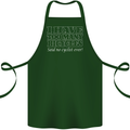 Too Many Bicycles Said No Cyclist Cycling Cotton Apron 100% Organic Forest Green