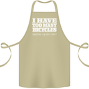 Too Many Bicycles Said No Cyclist Cycling Cotton Apron 100% Organic Khaki