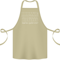 Too Many Bicycles Said No Cyclist Cycling Cotton Apron 100% Organic Khaki