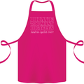 Too Many Bicycles Said No Cyclist Cycling Cotton Apron 100% Organic Pink