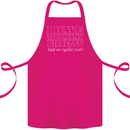 Too Many Bicycles Said No Cyclist Cycling Cotton Apron 100% Organic Pink