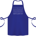 Too Many Bicycles Said No Cyclist Cycling Cotton Apron 100% Organic Royal Blue