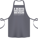 Too Many Bicycles Said No Cyclist Cycling Cotton Apron 100% Organic Steel