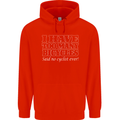 Too Many Bicycles Said No Cyclist Cycling Mens 80% Cotton Hoodie Bright Red