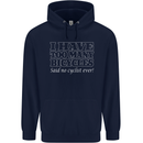 Too Many Bicycles Said No Cyclist Cycling Mens 80% Cotton Hoodie Navy Blue