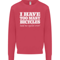 Too Many Bicycles Said No Cyclist Cycling Mens Sweatshirt Jumper Heliconia