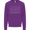 Too Many Bicycles Said No Cyclist Cycling Mens Sweatshirt Jumper Purple