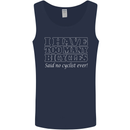 Too Many Bicycles Said No Cyclist Cycling Mens Vest Tank Top Navy Blue
