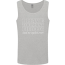 Too Many Bicycles Said No Cyclist Cycling Mens Vest Tank Top Sports Grey