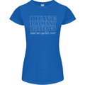 Too Many Bicycles Said No Cyclist Cycling Womens Petite Cut T-Shirt Royal Blue