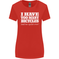 Too Many Bicycles Said No Cyclist Cycling Womens Wider Cut T-Shirt Red
