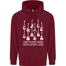 Too Many Guitars Said No Guitarist Childrens Kids Hoodie Maroon