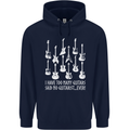 Too Many Guitars Said No Guitarist Childrens Kids Hoodie Navy Blue